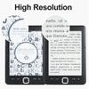 Docooler eReader, 6 Inch Glimmer-Free and Eye-Friendly Screen Reader, 8G of Storage PDF Reader with Protective Case, LED Display Light, Video, Audio, Dark Mode Option - Black view 3