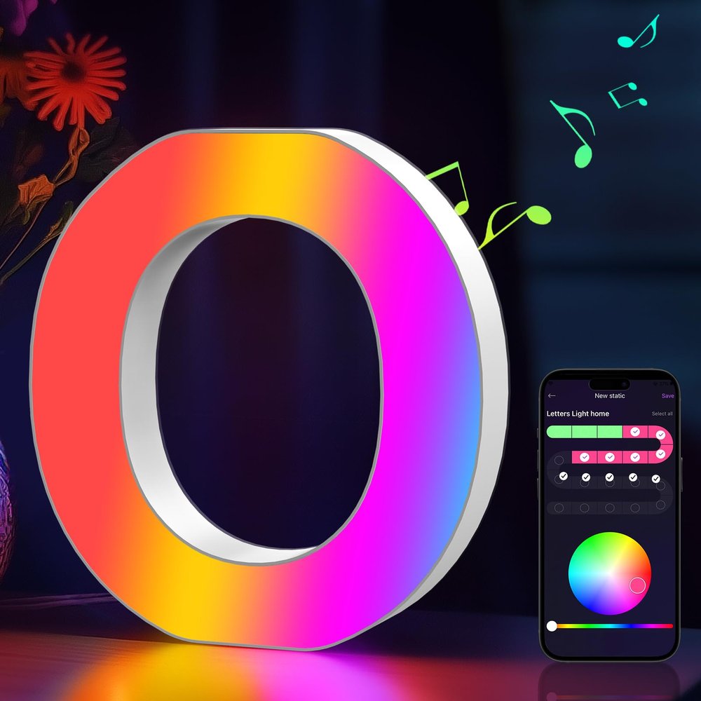 Light Up Letters Marquee Letter LED Lights Music Sync RGB Color Changing