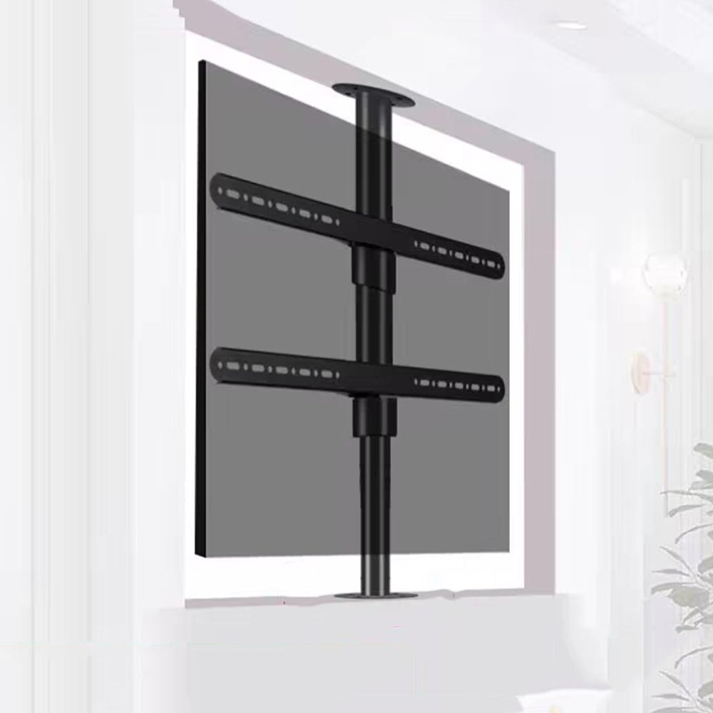 360 Degree TV Floor Stand - TV Ceiling Mount Adjustable Bracket, Partition Wall Rotating Rack Rotating TV Cabinet Rotating Base, Up to 110 Lbs, Fits 32-75inch LED Screen Display