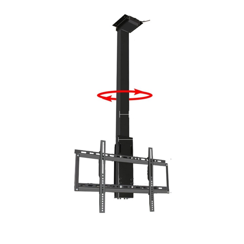 360 Manual Rotation TV Lift - Adjustable Ceiling TV Mount Bracket, Motorized Ceiling TV Mount, with Remote Control Motorized TV Mount, Fits 32-75 Inch Motorized TV Stand