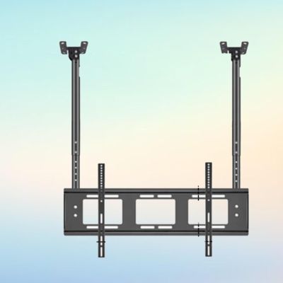 Adjustable Ceiling TV Mount Bracket, Suitable for 55-86 Inch Large LED Screens, Ceiling TV Mount, Double Bar Adjustable Tilt TV Bracket, VESA 800x400mm