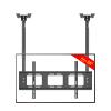 Adjustable Ceiling TV Mount Bracket, Suitable for 55-86 Inch Large LED Screens, Ceiling TV Mount, Double Bar Adjustable Tilt TV Bracket, VESA 800x400mm view 2