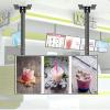 Adjustable Ceiling TV Mount Bracket, Suitable for 55-86 Inch Large LED Screens, Ceiling TV Mount, Double Bar Adjustable Tilt TV Bracket, VESA 800x400mm view 4