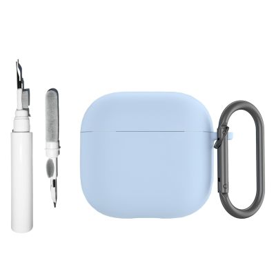 [3 in 1] TSVSXS Silicone Case Compatible with AirPods 4 with Keychain and Cleaning Kit, Soft Shock-Absorbing Protective Case Compatible with AirPods 4 with Active Noise Cancellation