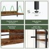 CHOEZON 2-Tier Vinyl Record Storage Holder Rack, 250 LP Albums Display Shelf, Wooden Vinyl Storage Rack with Wire Dividers for Records, CDs, Books, Rustic Brown and Black TCW07BF view 3