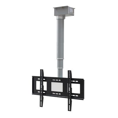 Adjustable Ceiling TV Mount Bracket - Electric TV Lift with Remote Control, Manual 360 Left and Right Rotation, Fits 26-70 Inch Low Profile TVs, Loading 60KG