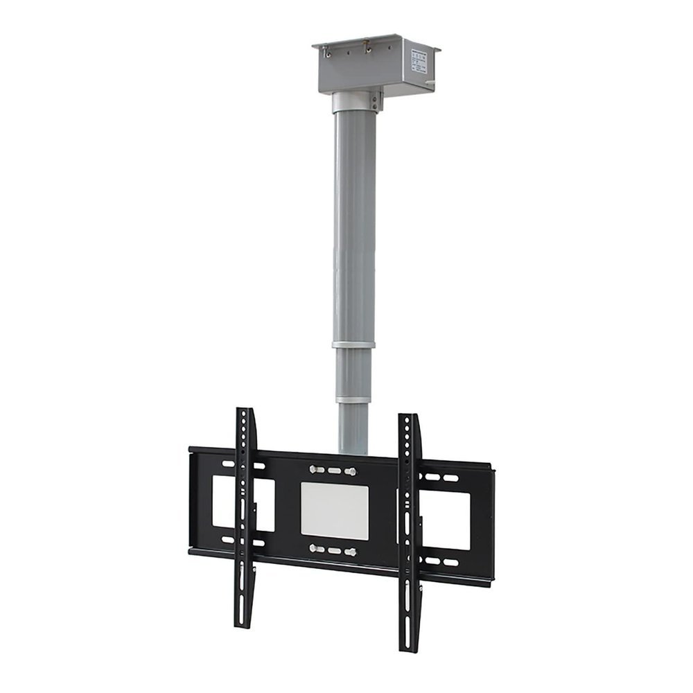 Adjustable Ceiling TV Mount Bracket - Electric TV Lift with Remote Control, Manual 360 Left and Right Rotation, Fits 26-70 Inch Low Profile TVs, Loading 60KG