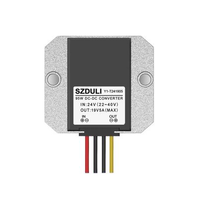 KNKQZXVDF Automotive DC 24V to 19V Power Converter 22-40V to 19V Step-Down Power Converter Waterproof Module(24V to 19V 5A)