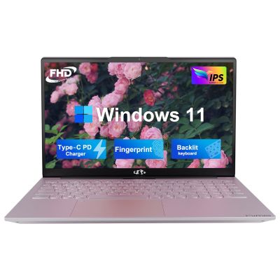 NIMO 15.6 FHD Student Laptop, Intel Pentium Quad-Core N100(Beat to i3-1115G4, Up to 3.4GHz), 8GB RAM, 128GB SSD, 2 Years Warranty, Type-C 65W Adapter, Backlit Keyboard, Fingerprint, Win 11, Rose Gold