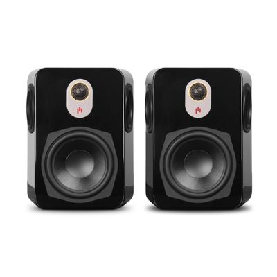 Aperion Audio Novus NSS 6.5" Tripolar Surround Speakers Pair for Home Theater System (Gloss Black)
