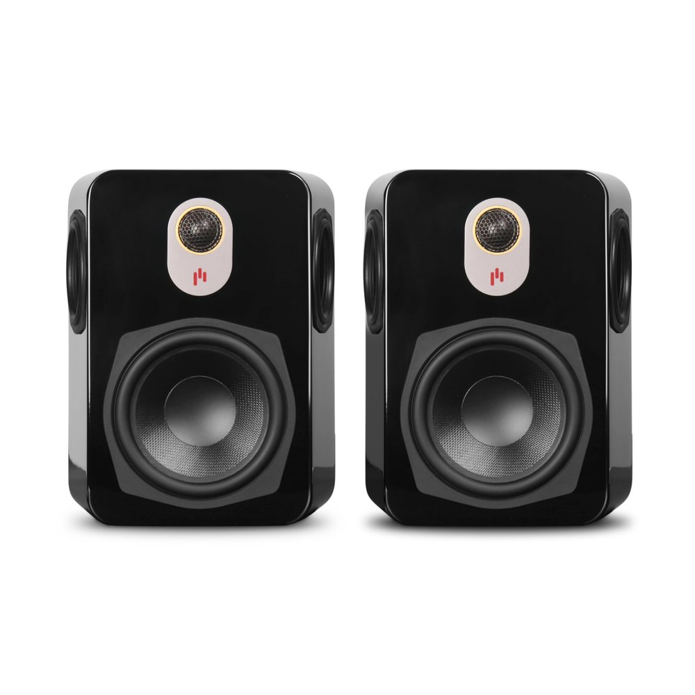Aperion Audio Novus NSS 6.5" Tripolar Surround Speakers Pair for Home Theater System (Gloss Black)