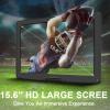 BOKYOK 17.9" Portable DVD Player with 15.6 Large HD Screen, 6Hrs Play, DVD Player Portable with Dual Speaker, Last Memory, Support SYNC TV/USB/SD Card, Play All Discs Format Except Blu-ray, Black view 2