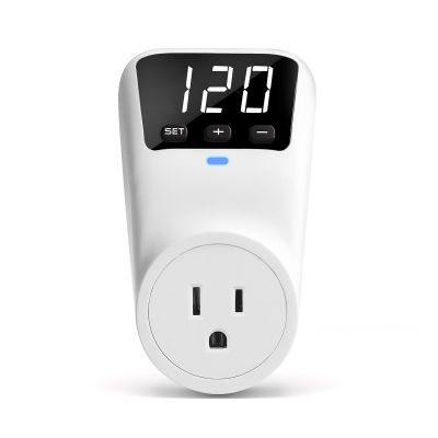 BSEED Voltage Protector Electronic Surge Protector Outlet, 1800W Wall Surge Protector for Refrigerator, TV, PC, Home Appliance, Voltage Regulator with LED Display Screen, Adjustable, 15A, 120V, 1 Pack