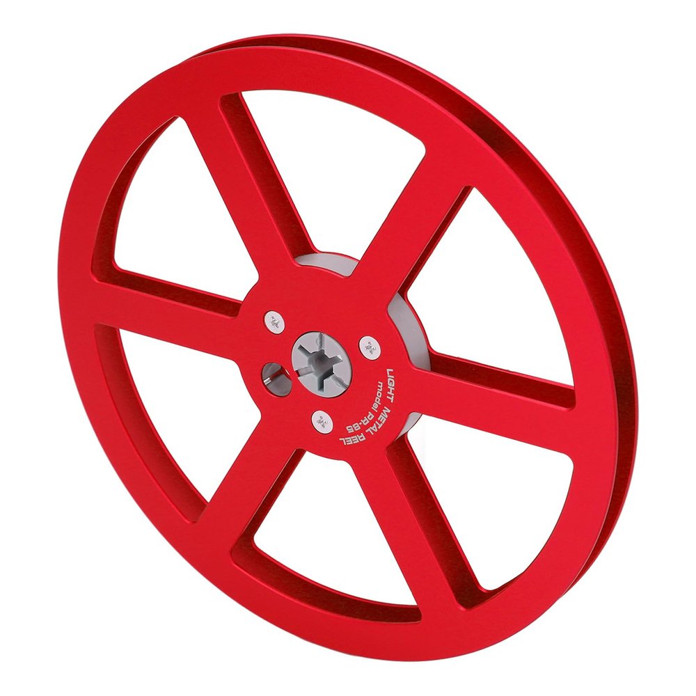 1/4 7 Inch Empty Tape Reel, Aluminum Alloy Universal Open Reel Sound Tape Empty Reel, 6 Wind Holes, for Opening Machine Part, Genericegaqg7rmy5-13 (Red)