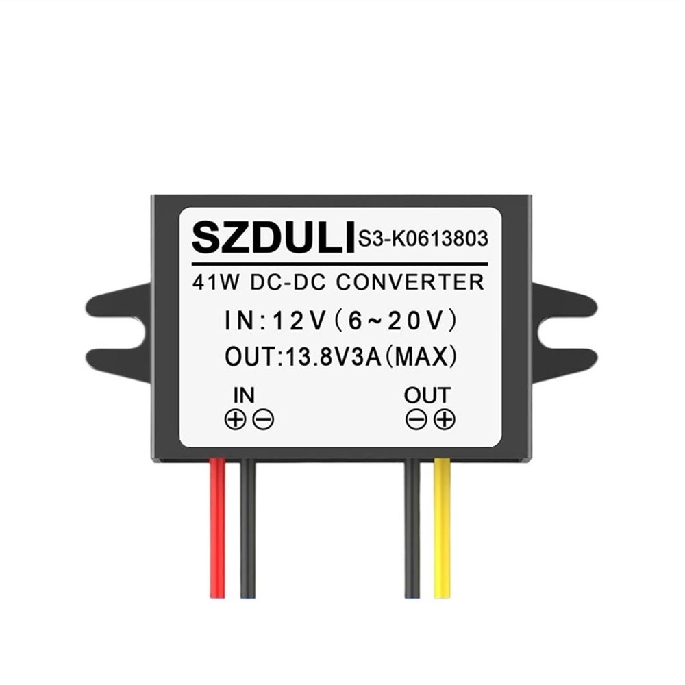 KNKQZXVDF 6-20V to 13.8V Automotive DC Power Regulator 12V to 14V Buck-Boost Power Supply DC-DC Converter(6-20V to 13.8V 3A)