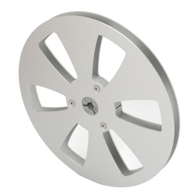 1/4 Empty Tape Reel, Open Reel Audio Aluminum Alloy Takeup Reel, 6 Hole Wind Holes Aviation Aluminum, Stainless Steel Screws, Low Noise Universal for Reel Recording Tape