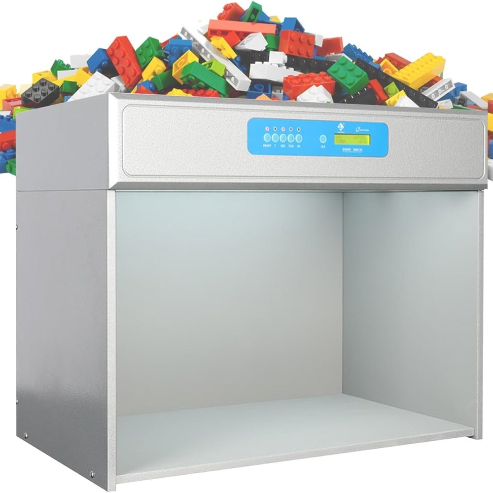 LPLYAA 6 Light Sources Color Matching Cabinet, Color Assessment Cabinet, Lab Color Matching Light Box, Light Booth for Matching