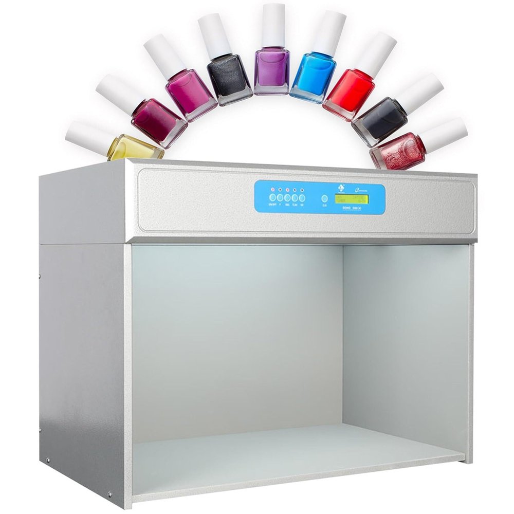 LPLYAA Professional Color Matching Cabinet, Lab Color Matching Light Box, Color Assessment Cabinet with 6 Light Sources, for Textile, Printing, Toys
