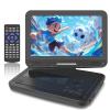 BOKYOK 12.5" Portable DVD Player with 10.1 HD Swivel Screen, 5-6Hrs Play, DVD Player Portable with Dual Speaker, Support SYNC TV/USB/SD Card/AV, Play All Discs Format Except Blu-ray, Black view 1