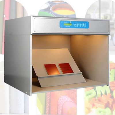 LPLYAA Color Matching Box with 6 Light Sources, Various Light Sources, Lab Color Matching Light Box for Printed Textile Hardware Leather Plastic Fabric
