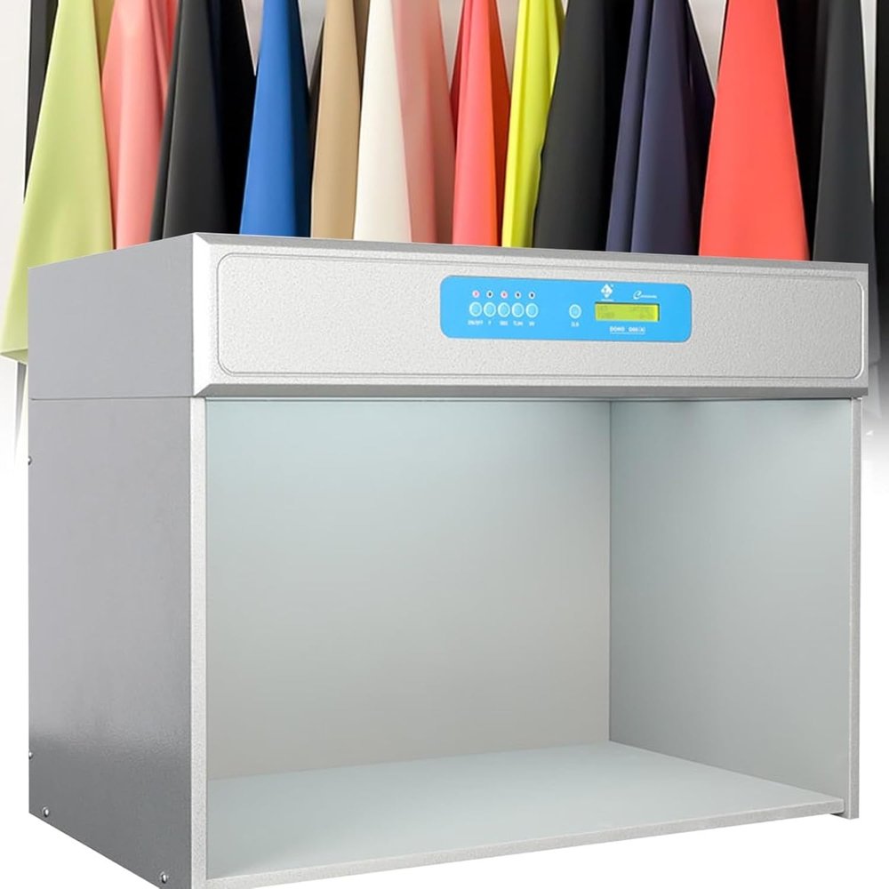 LPLYAA 6 Color Matching Cabinet, 6 Light Sources Color Assessment Light Box, Lab Color Matching Tester Machine, for Fabric Textile Clothes Printing