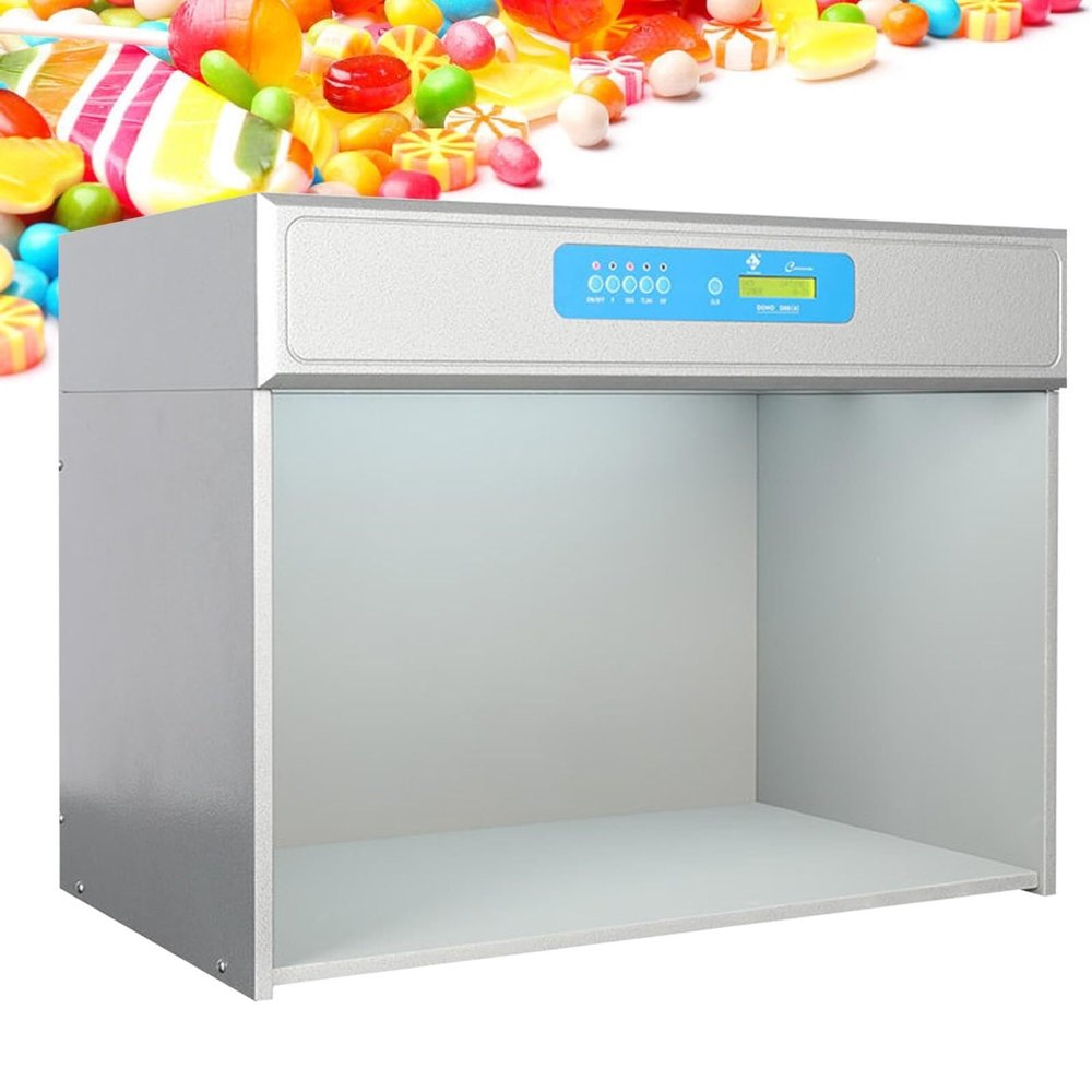 LPLYAA 6 Light Sources Color Matching Box, 6 Color Assessment Cabinet, with Buttons and Displays, for Textile, Printing, Toys