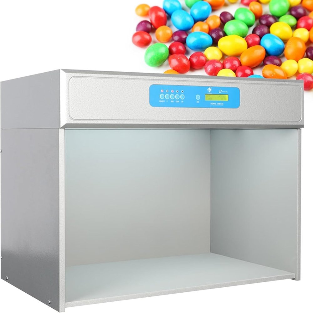 LPLYAA Color Matching Tool for Paint, Pigment, Clothes, Cosmetics,6 Light Sources Color Matching Cabinet, Lab Color Matching Light Box