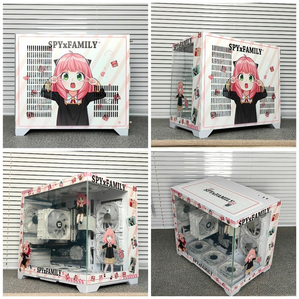 ATX Case, Mid-Tower PC Gaming Case ATX/M-ATX - Front I/O USB 3.0 Port - Tempered Glass Side Panel - Support Water Cooling - 10 Fan Position