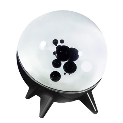 YILQ Dancing Ferrofluid Speaker, Ferromagnetic Fluid Sound Visualizer, Ferrite Speaker Music Companion, Magnetic Fluid Toys, Desktop Decorations, Birthday Gifts (Black)