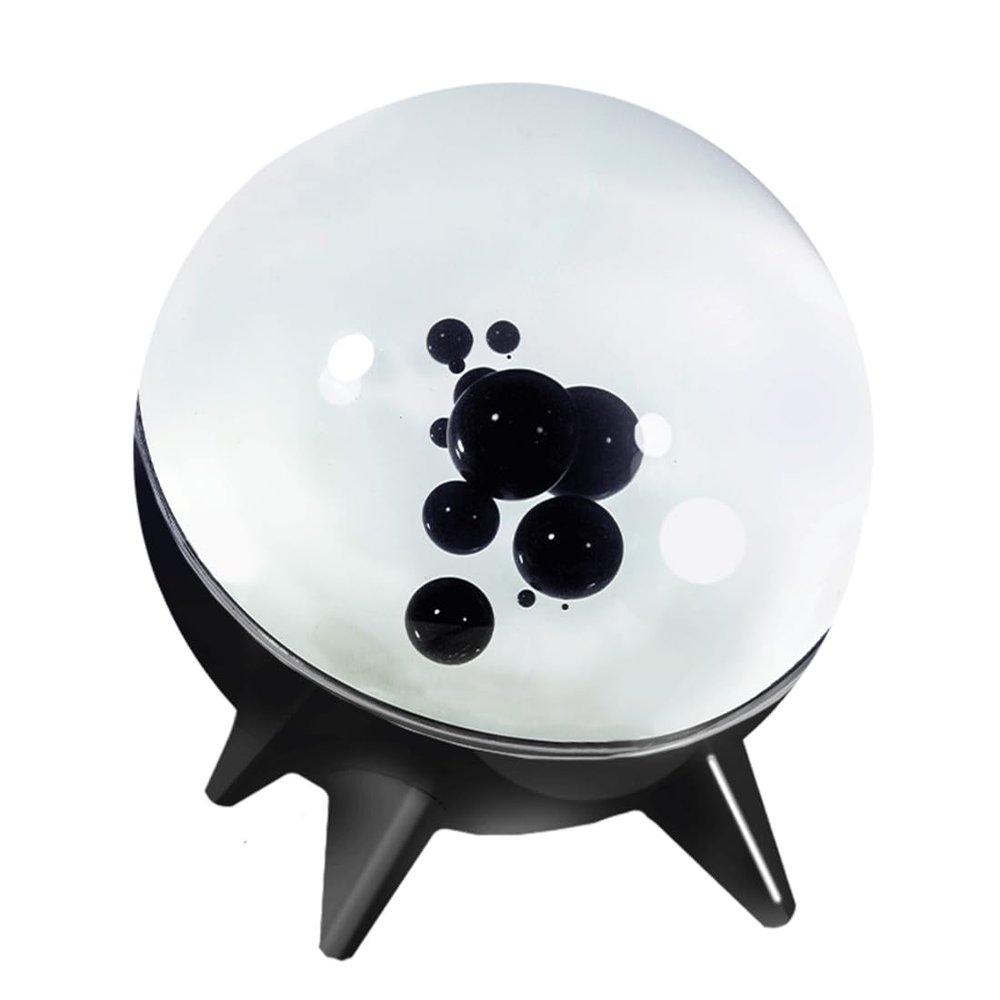 YILQ Dancing Ferrofluid Speaker, Ferromagnetic Fluid Sound Visualizer, Ferrite Speaker Music Companion, Magnetic Fluid Toys, Desktop Decorations, Birthday Gifts (Black)