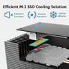 Akasa Turing RC Pro, Designed for ASUS NUC 14 Pro (Revel Canyon) Core i7, Aluminium Mini Fanless Case with Thermal Kit, Front USB A & C Ports, Vertical or Horizontal Placement, A-NUC101-M1B view 4