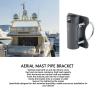 Adjustable Antenna Mast Clamp Bracket U Shape Stainless Steel Bracket for Dish Antennas Mounting for Rails and Poles Suitable for Motorhomes Yachts view 3
