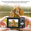Wisoqu 2.7K Digital Camera, 8X Digital Zoom 48MP Vlog Camera, 2.4 Inch Screen, Built in Fill Light, Support USB Data Transmission, Autofocus, Compact Travel Video Camera (Black) view 2