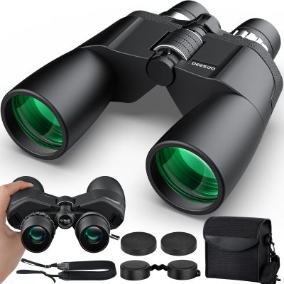 Deesoo 12-36x50 HD Binoculars for Adults - High Powered Binoculars with Clear Low Light Vision for Bird Watching - Zoom Binocular with Large View for Hunting Cruise Ship Travel Hiking Opera