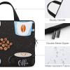 Laptop Carrying Case 13 Inch Cafe Coffee Bean Laptop Bag for Men Women Computer Bag Messenger Bag for Work view 4