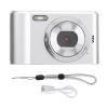 2.7K Digital Camera, 8X Digital Zoom 48MP Vlog Camera, 2.4 Inch Screen, Built in Fill Light, Support USB Data Transmission, Autofocus, Compact Travel Video Camera (Silver) view 1