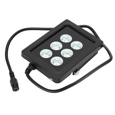 Infrared Illuminator, DC12V IR Infrared Fill Lamp, 6 LEDs Fill Light, IP66 Waterproof Light for Security Surveillance Camera, Black
