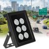 Infrared Illuminator, DC12V IR Infrared Fill Lamp, 6 LEDs Fill Light, IP66 Waterproof Light for Security Surveillance Camera, Black view 2