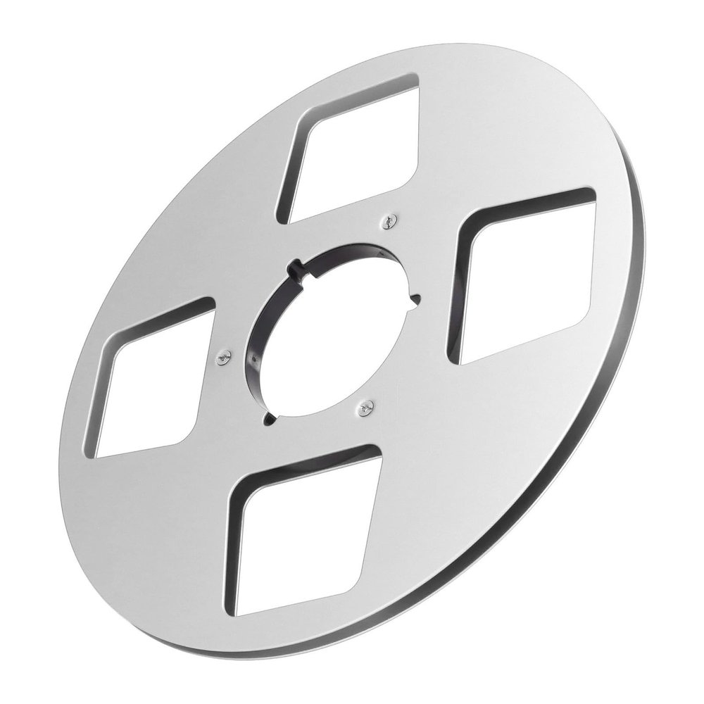 1/4 10.5 Inch Empty Tape Reel, Aluminum Alloy Studer Sound Takeup Reel for Reel to Reel Tape Player with Universal Applicability, Replacement (Silver)