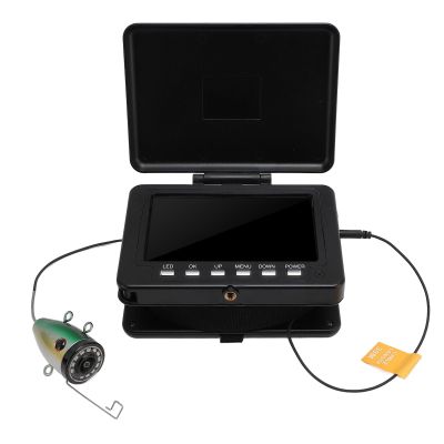 Fish Finder Camera with Display, 1080P CMOS Sensor, 30m PU Cable, for Ice Fishing (US Plug)