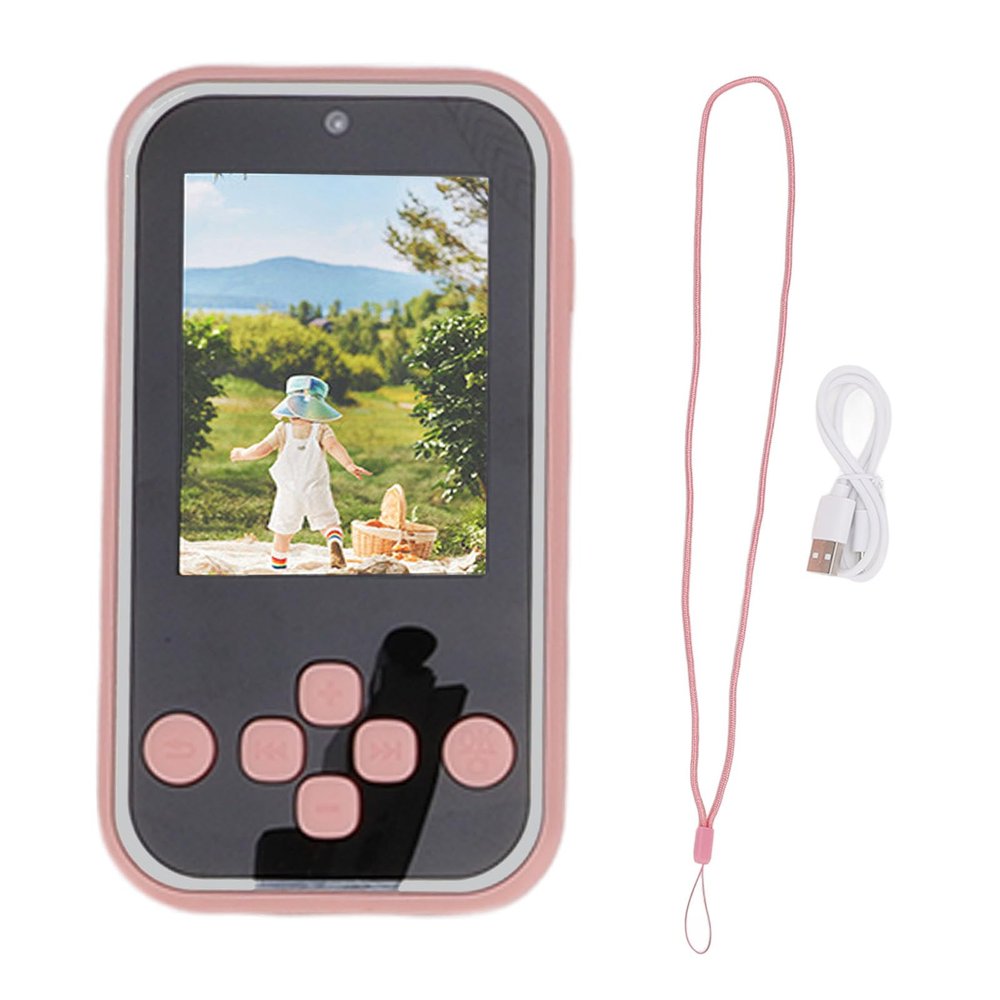 96MP Digital Camera, 1920x1080 Dual Lens Vlogging Camera with 2.4inch Display, Portable Compact Point Shoot Camera with MP3 Music Player Electronic Books (Roseate)