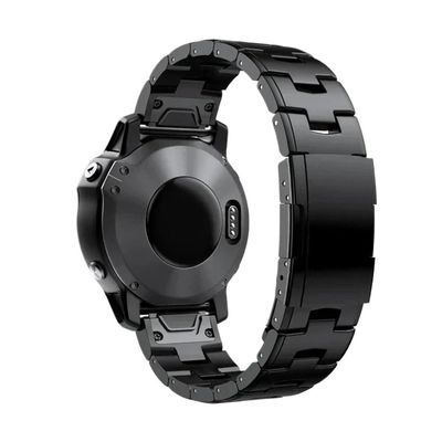 26mm 22mm Quick fit Titanium Strap Fit for Garmin Fenix 6/6X/6XPro/7/7X/5/5X/5XPlus/3 Metal Release Watch Band Fit for Forerunner 945 935(Black1-Tool,26mm)