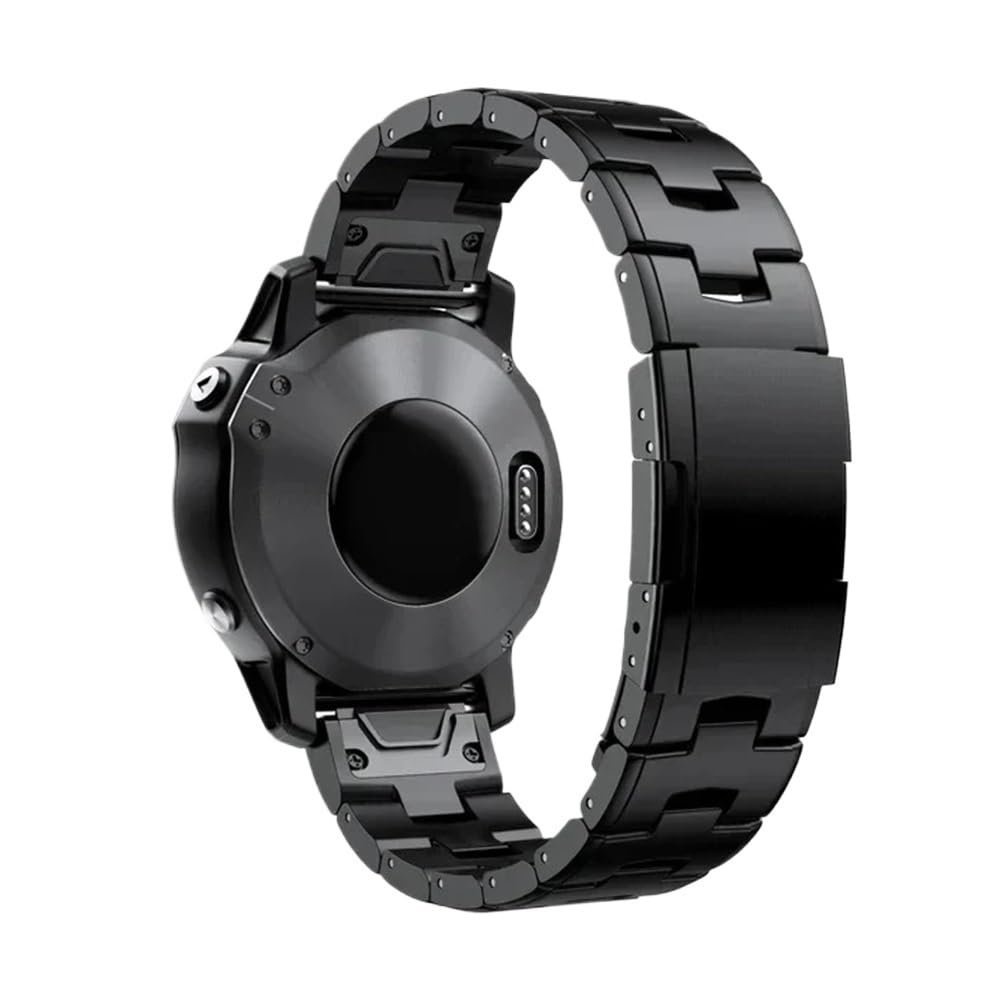 26mm 22mm Quick fit Titanium Strap Fit for Garmin Fenix 6/6X/6XPro/7/7X/5/5X/5XPlus/3 Metal Release Watch Band Fit for Forerunner 945 935(Black1-Tool,26mm)