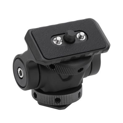 Adjustable Camera Screen Extension Holder, Aluminum Alloy Monitor Mount with 1/4in Thread Connector, 360 Rotation, 90 Tilt, Cold Shoe Base Bracket for Photo Gear, Rabbit Cage