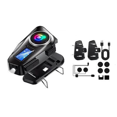 DAGIJIRD Motorcycle Headset Helmet Intercom Headset Universal Communication Systems with LCD Screen