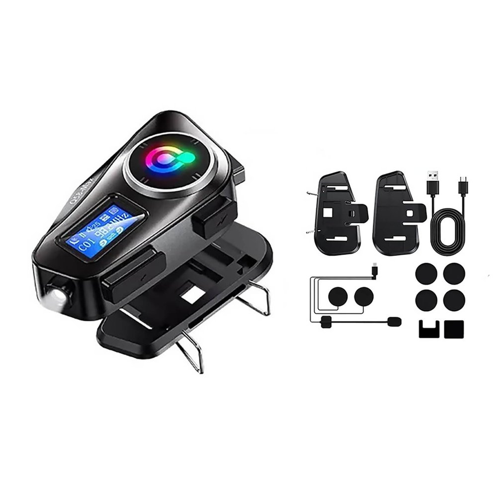 DAGIJIRD Motorcycle Headset Helmet Intercom Headset Universal Communication Systems with LCD Screen