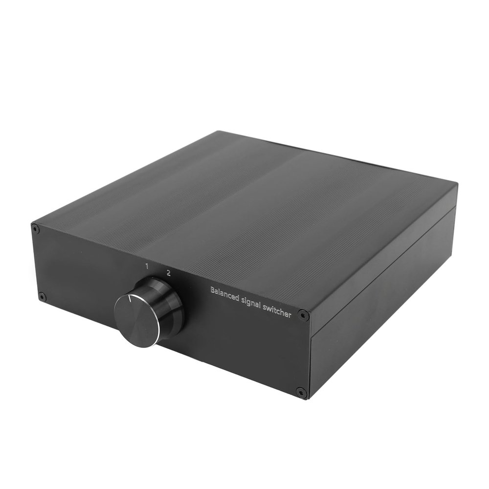 Audio Switcher, XLR 2 in 1 Out HiFi Stereo Audio Splitter Box for 2 Channel L/R Devices, Audio Speaker Selector Compatible with DVD Player, Computer, Television, Tablet