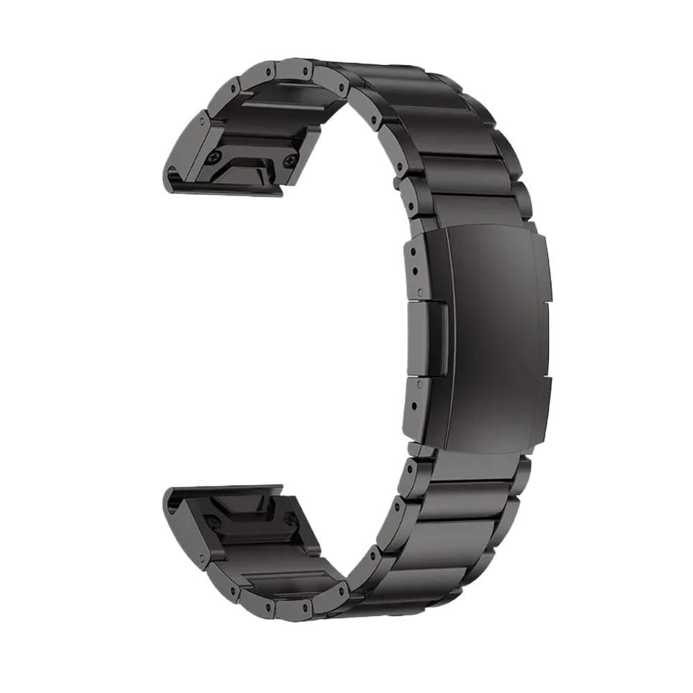 26mm 22mm Quick fit Titanium Strap Fit for Garmin Fenix 6/6X/6XPro/7/7X/5/5X/5XPlus/3 Metal Release Watch Band Fit for Forerunner 945 935(Black2-Tool,22mm)