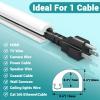 78 Inch Self-Adhesive TV Cable Hider, Home Audio Flexible Wire Cord Management, RG6 Coaxial Cable Raceways, HDMI Cable Cord Hider, White (2m) view 2