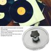 Record Label Saver, Record Clean Saver, Transparent Record Cleaning Protective Clip Clamp (Black) view 3